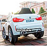 Дитячий електромобіль на акумуляторі BMW X6 JJ2199 з пультом радіокерування для дітей 3-8 років білий, фото 10