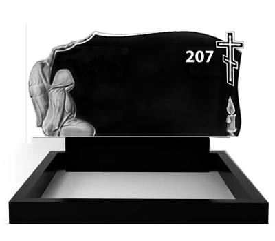 Пам'ятник подвійний на могилу з граніту No207