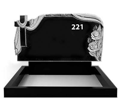 Пам'ятник на могилу подвійний із граніту No221, фото 1