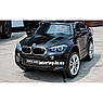 Дитячий електромобіль на акумуляторі BMW X6 JJ2199 з пультом радіокерування для дітей 3-8 років чорний, фото 8