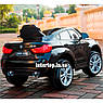 Дитячий електромобіль на акумуляторі BMW X6 JJ2199 з пультом радіокерування для дітей 3-8 років чорний, фото 9