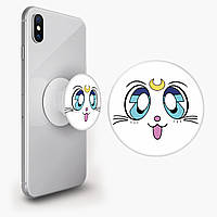 Попсокет (Popsockets) держатель для смартфона Луна Кошки Сейлор Мун (anime Sailor Moon Cats) (8754-2921)