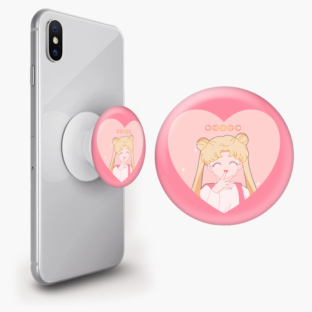 Тримач для смартфона попсокет (Popsockets)  Місяць Кішки Сейлор Мун (anime Sailor Moon Cats)