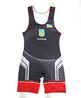 Трико борцовское для борьбы красное взрослое подростковое детское