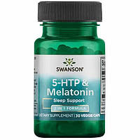 5 НТР и Melatonin Swanson L-5 гидрокситриптофан и мелатонин для хорошего сна 30 растительных капсул