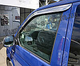 Дефлектори вікон, хромовані (вітровики) Volkswagen Transporter T5/T6 2003- (Autoclover B483), фото 3
