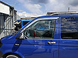 Дефлектори вікон, хромовані (вітровики) Volkswagen Transporter T5/T6 2003- (Autoclover B483), фото 5