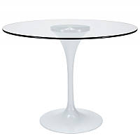 Стол обеденный Тюльпан G столешница стекло, диаметр 60 см