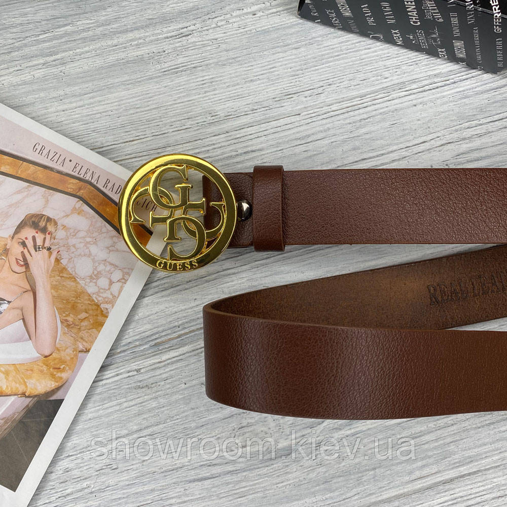 Жіночий шкіряний ремінь (4001) brown