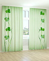 Фото шторы зеленые цветы 3Д