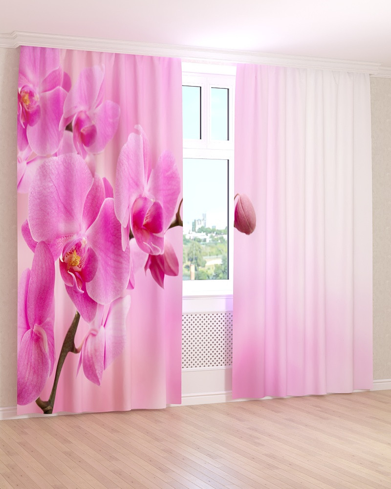Фото шторы 3D розовая орхидея - фото 1 - id-p603755108