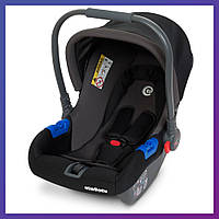 Детское автокресло-бебикокон автолюлька для новорожденных группа 0+ (0-13кг) El Camino ME 1009-2 черное