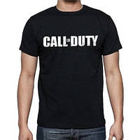 Чёрная мужская футболка с принтом Call of Duty