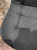 Стілець Peter XXL-BK сірий SH-1 шеніл на чорних дерев'яних ніжках, скандинавський стиль, фото 3