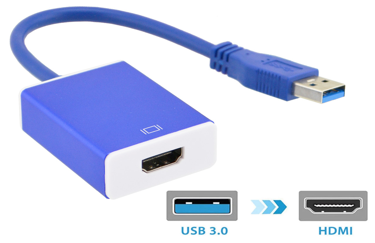 Зовнішня USB 3.0 відеокарта USB - HDMI, Full HD Blue (4975)