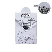 Стразы для дизайна ногтей Swarovski ANVI Professional Crystal Pixie №SS03 100 шт (8541Gu)