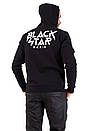 Чорне худі | толстовка Black Star Mafia white logo, фото 3