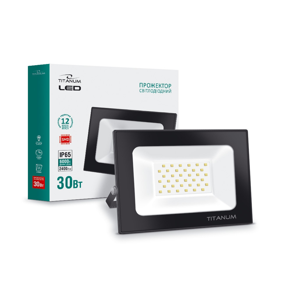 Прожектор LED TITANUM 30W 6000K 2400Lm IP65 SMD TLF306 (світлодіодний)