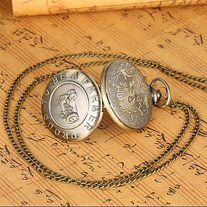 Карманные мужские часы на цепочке подарок фермеру, фото 2