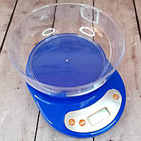 Весы бытовые кухонные електронные для продуктов с чашей 7 кг ACS CUP Синие Оригинальные фото