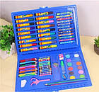 Дитячий набір для малювання 86 предметів в кейсі блакитний Пошкоджена коробка, фото 3