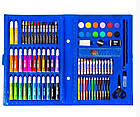 Дитячий набір для малювання 86 предметів в кейсі блакитний Пошкоджена коробка, фото 2