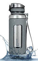 Бутылка для воды 1 л KingCamp SILICON TRITAN BOTTLE (KA1144) (MEDIUM GRAY)