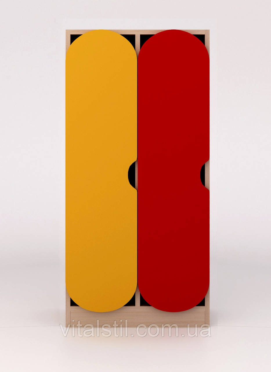 Дитяча шафа в роздягальню фасади кольорові ДШР-2.1 600х250х1250 мм, фото 1