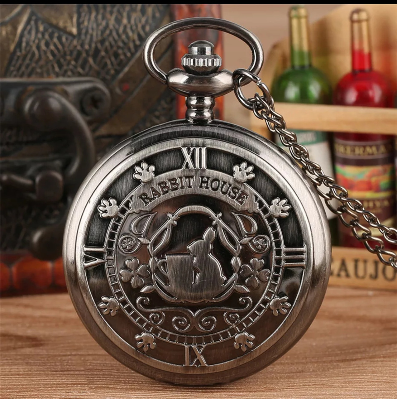 Карманные часы на цепочке Алиса в стране чудес  Дом Кролика
