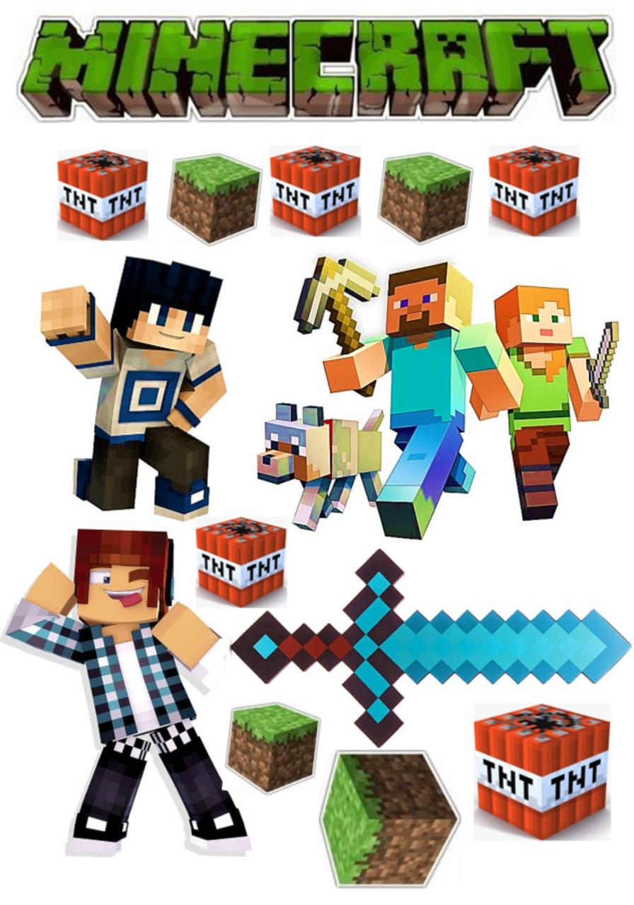 Вафельна картинка майнкрафт 18