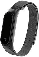 Миланская Петля Mi Band 4 Thin Mesh Black (Сяоми Ми Бэнд 4)