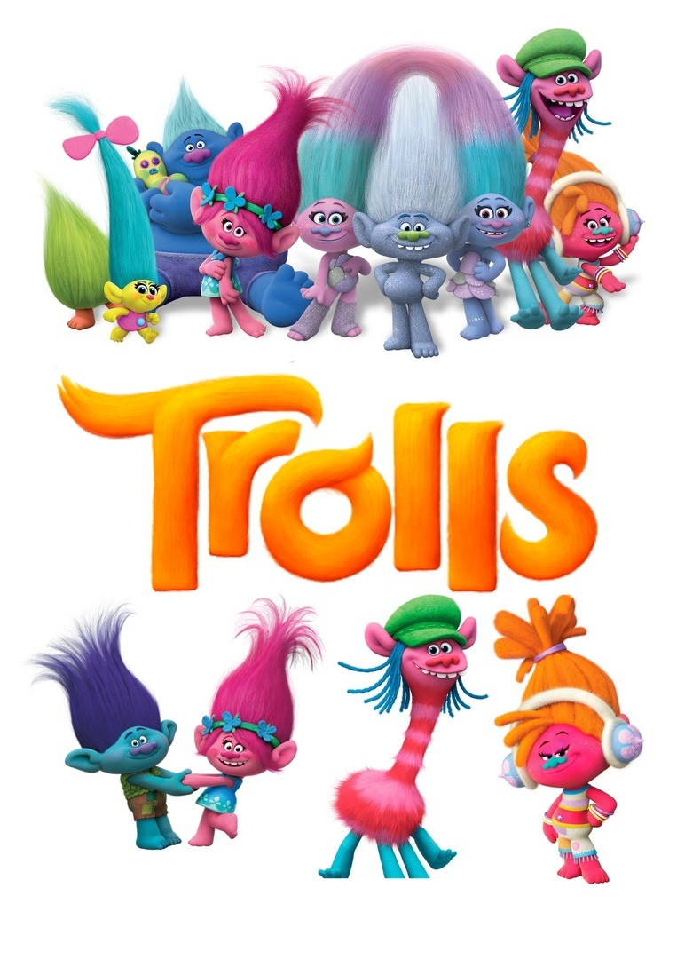 Вафельна картинка для тортів Trolls Тролі 1