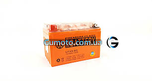 Гелевий акумулятор 12 B 9 Ah жовтогарячий GEL для мото, фото 1