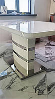 Кухонний стіл Montana DT-115 білий глянець 1200 (1600) х 800 х 760 мм, фото 6