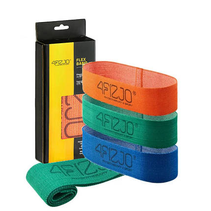 Набір тканинних гумок для фітнесу та спорту 4FIZJO Flex Band 3 шт 1-15 кг Еспандер еластичний для рук і ніг, фото 2