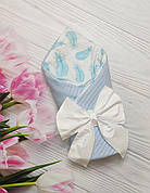 Детский двусторонний летний конверт на выписку, конверт-одеяло (ВЕСНА / ЛЕТО), конверт-плед для новорожденного
