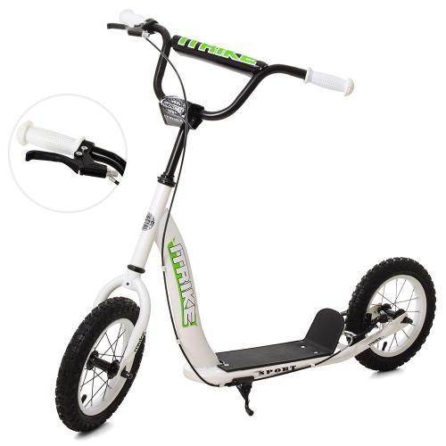 Самокат підлітковий на надувних колесах 12" SR 2-043 Білий, фото 1