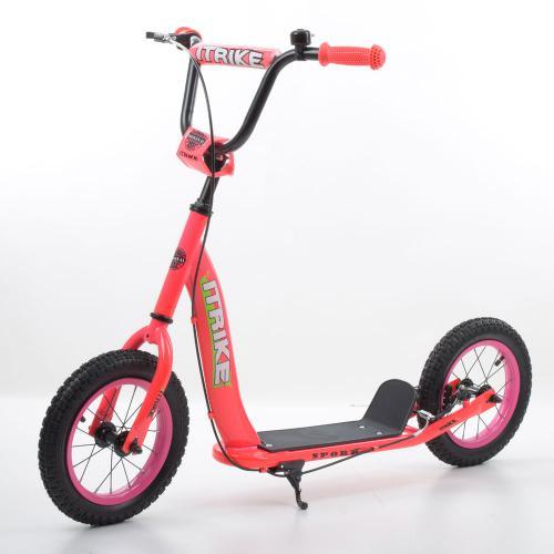 Самокат підлітковий на надувних колесах 12" SR 2-043. Рожевий