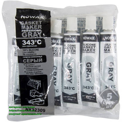 Герметик-формувальник прокладок високотемпературний Сірий Nowax Gasket Maker GRAY, фото 2