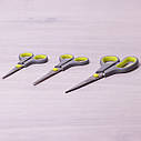 Ножиці універсальні 3пр. з нержавіючої сталі з пластиковими ручками (14см; 17см; 21.5 см), фото 3