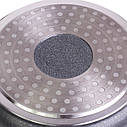 Каструля з кришкою Kamille 6.5 л з литого алюмінію з антипригарним покриттям "граніт" і для індукції, фото 6