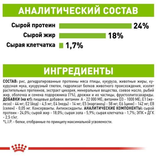 Склад сухого корму Royal Canin X-Small Adult