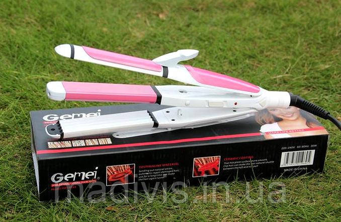 Стайлер Для Волосся 3в1 Progemei Gm-1960 (Гофре, Праска, Плойка), фото 1