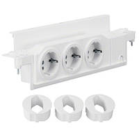 VZ00UP Hager – Розетка 3-кратна з з/к з розворотом на 90°