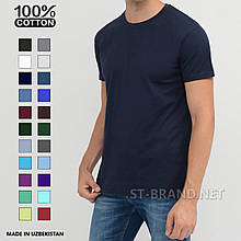 48,50,52,54,56. Чоловіча однотонна футболка 100% бавовна, чудова фабрична якість - темно-синя