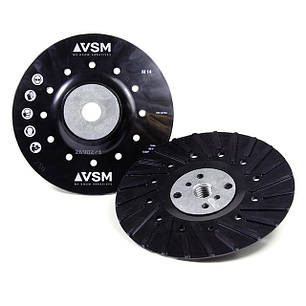 VSM ZFT1 TURBO PAD 1 - Оправка для фібрових кіл, ребриста, Ø 125 мм, М14, чорна, фото 1