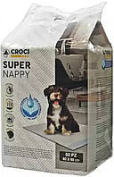 059801 Croci Super Nappy Пелюшки для собак 60х60, 50 шт