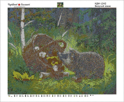 КДИ-1242 Набір діамантової вишивки-мозаїки Везучий ежик, фото 3