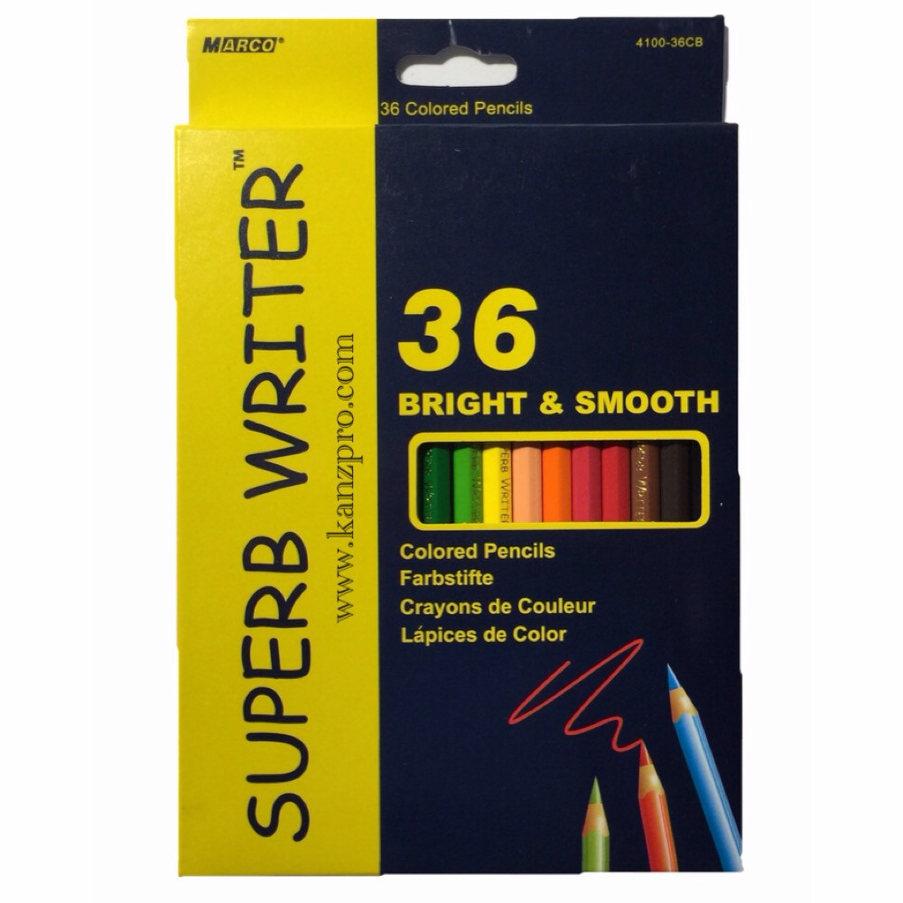 Олівці кольорові MARCO 36 кольорів No4100-36 superb writer