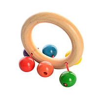 Деревянная игрушка Погремушка «Колечко», развивающие товары для детей.
